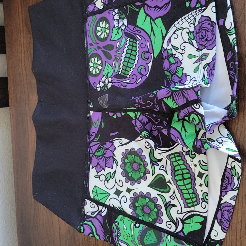 Rose Skull Shorts